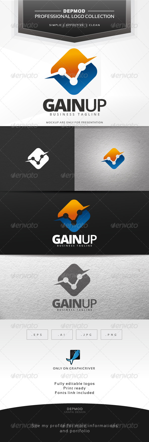 GraphicRiver Gain Up Logo 7010397 GraphicRiver Gain Up Logo 7010397