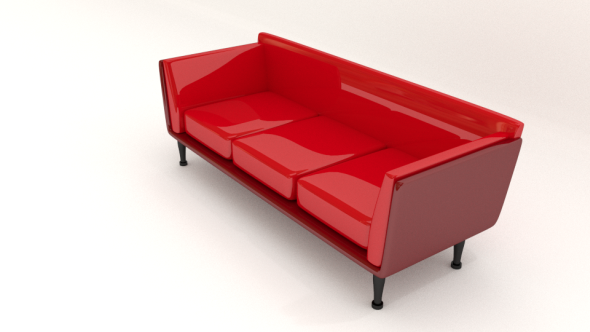 3DOcean Red Leather Sofa 7010849 3DOcean Red Leather Sofa 7010849