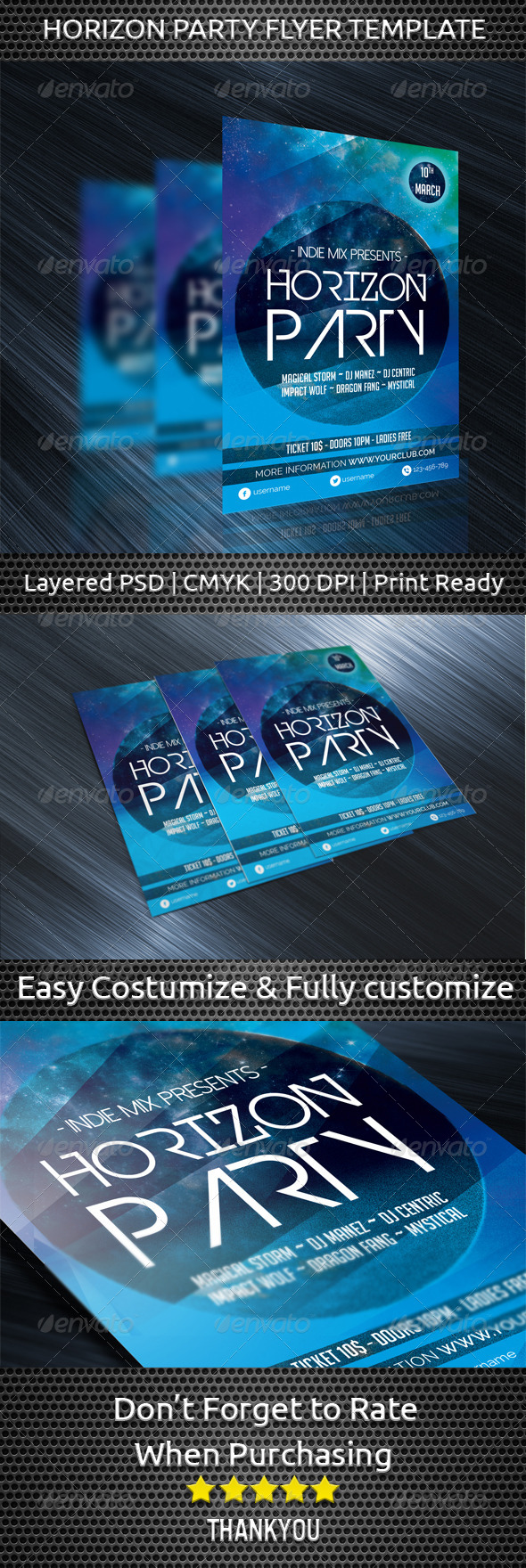GraphicRiver Horizon Party Flyer Template 7010852 GraphicRiver Horizon Party Flyer Template 7010852