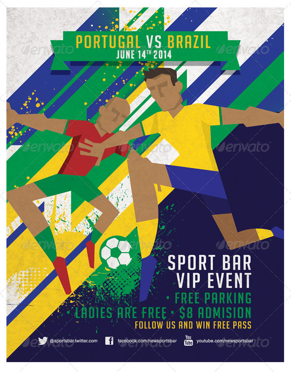 GraphicRiver Dynamic Football Poster Fully Editable 7006283 GraphicRiver Dynamic Football Poster Fully Editable 7006283