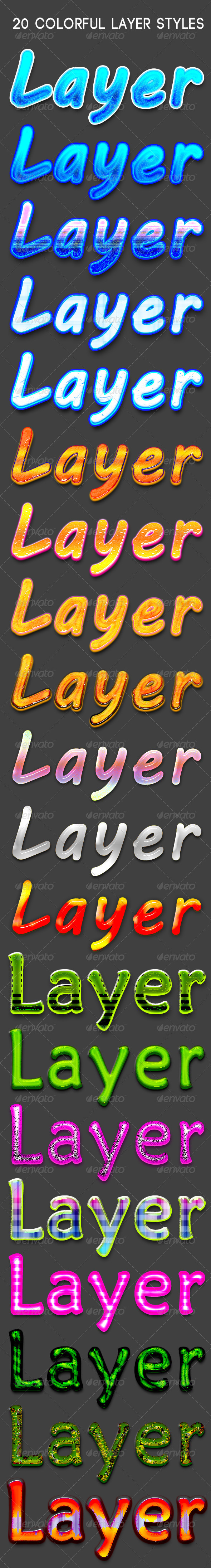 GraphicRiver 20 Colorful layer Styles 7012272 GraphicRiver 20 Colorful layer Styles 7012272