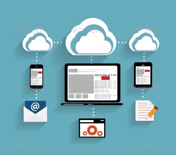 GraphicRiver Cloud Computing Concept on Different Devices 7013963 GraphicRiver Cloud Computing Concept on Different Devices 7013963