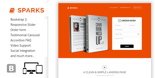 ThemeForest Sparks Responsive Bootstrap Landing Page 6968443 ThemeForest Sparks Responsive Bootstrap Landing Page 6968443
