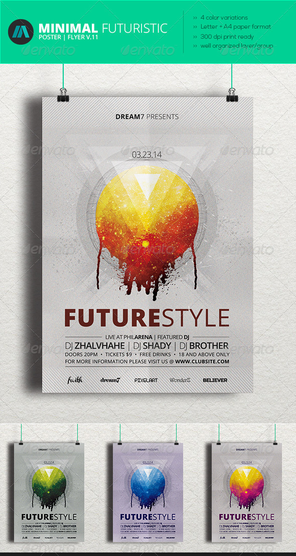 GraphicRiver Minimal Futuristic Poster Flyer V.11 7018827 GraphicRiver Minimal Futuristic Poster Flyer V.11 7018827