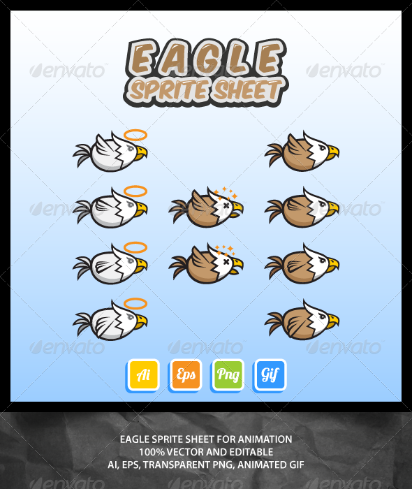 GraphicRiver Eagle Sprite Sheet 7021644 GraphicRiver Eagle Sprite Sheet 7021644