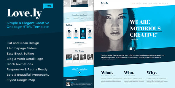 ThemeForest Love.ly Simple & Elegant One Page Template 6993852 ThemeForest Love.ly Simple & Elegant One Page Template 6993852
