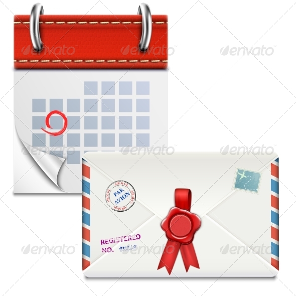 GraphicRiver Loose-Leaf Calendar with Closed Envelope 7025854 GraphicRiver Loose-Leaf Calendar with Closed Envelope 7025854