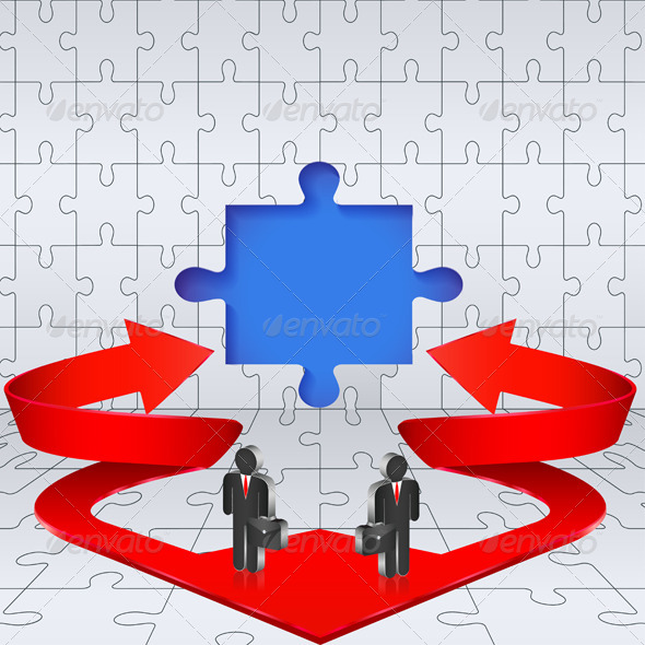 GraphicRiver Business Template Puzzle with Arrows 7026197 GraphicRiver Business Template Puzzle with Arrows 7026197