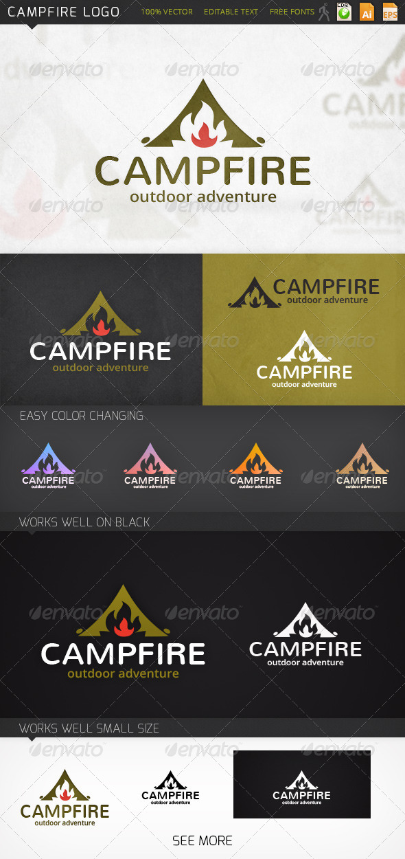 GraphicRiver Campfire Logo 7027733 GraphicRiver Campfire Logo 7027733