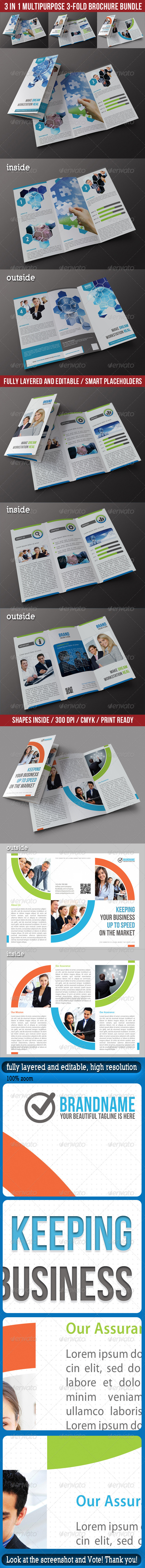 GraphicRiver 3 in 1 Corporate 3-Fold Brochure Bundle 01 7028468 GraphicRiver 3 in 1 Corporate 3-Fold Brochure Bundle 01 7028468
