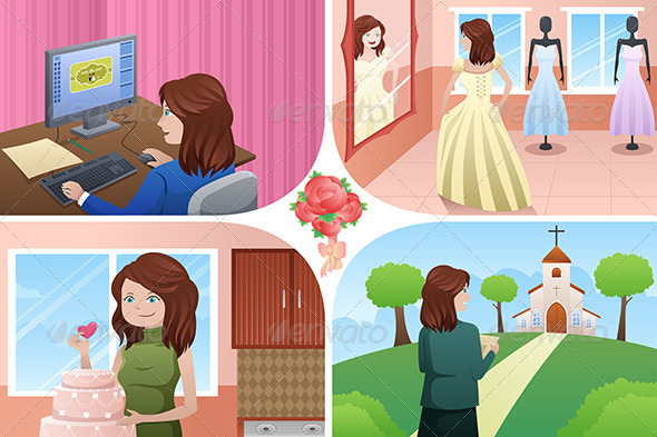 GraphicRiver Woman Planning for her Wedding 7029774 GraphicRiver Woman Planning for her Wedding 7029774
