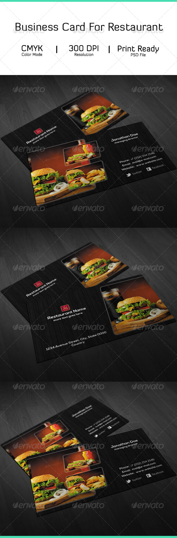 GraphicRiver Restaurant Business Card 7030301 GraphicRiver Restaurant Business Card 7030301