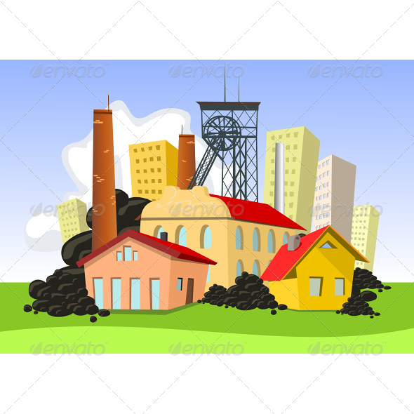 GraphicRiver Mining Town 7031367 GraphicRiver Mining Town 7031367