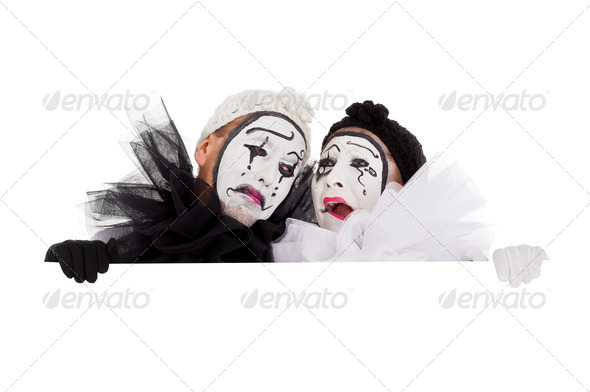 two clowns are crying and sad (Misc) Photo Download