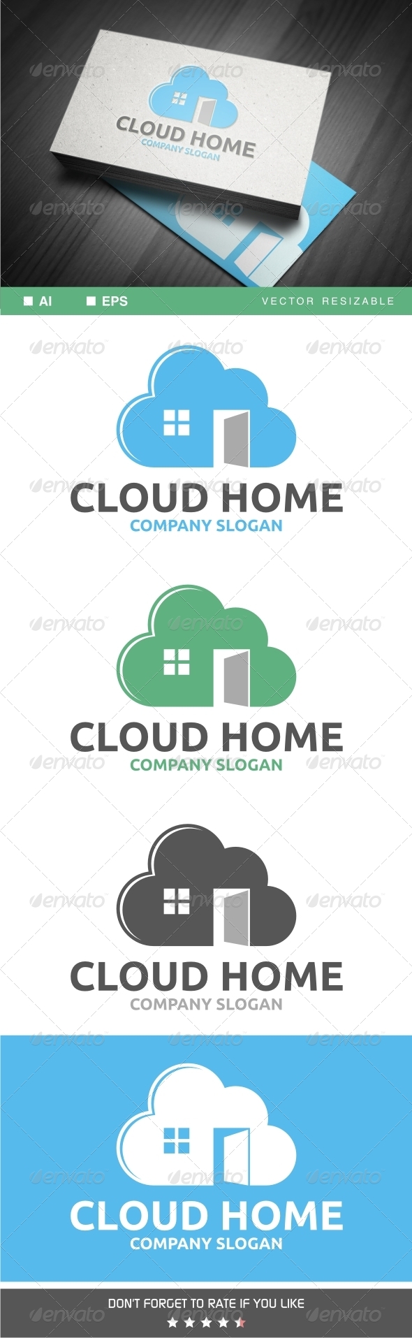 GraphicRiver Cloud Home Logo 7033960 GraphicRiver Cloud Home Logo 7033960