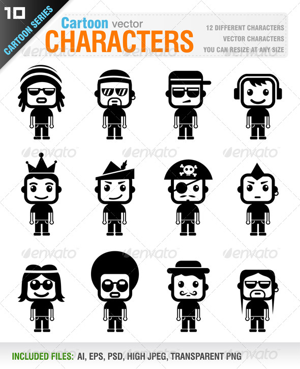 GraphicRiver Cartoon Characters 7034945 GraphicRiver Cartoon Characters 7034945