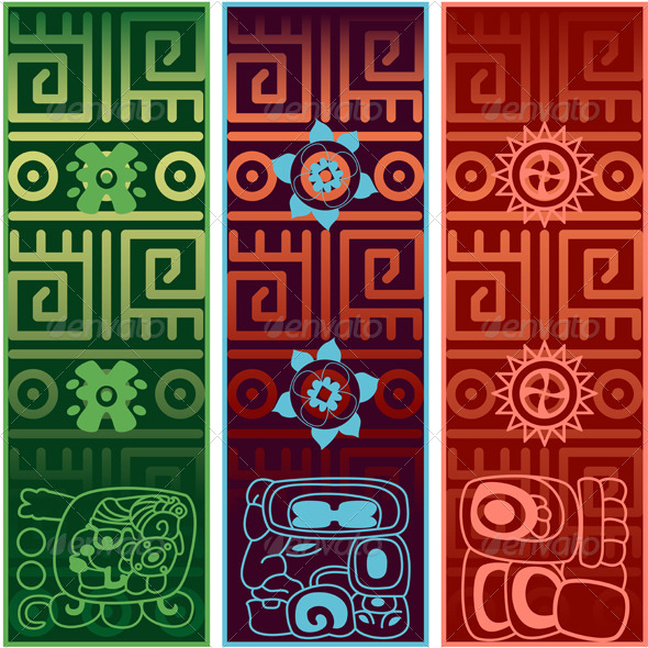 GraphicRiver Banners with Ancient American Ornaments 7035440 GraphicRiver Banners with Ancient American Ornaments 7035440