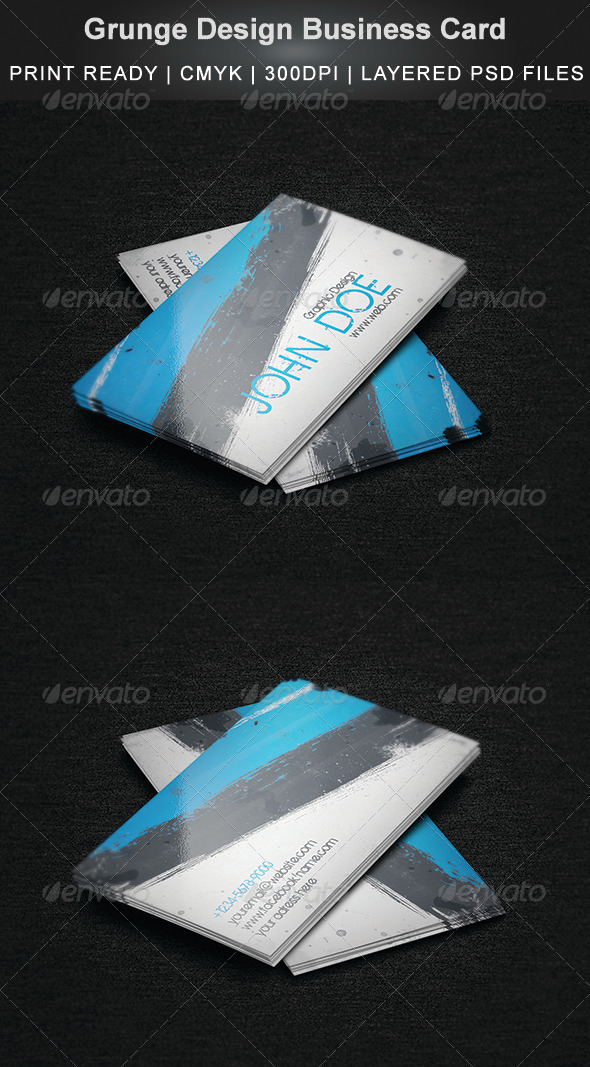 Grunge Design Business Card (Business Cards)