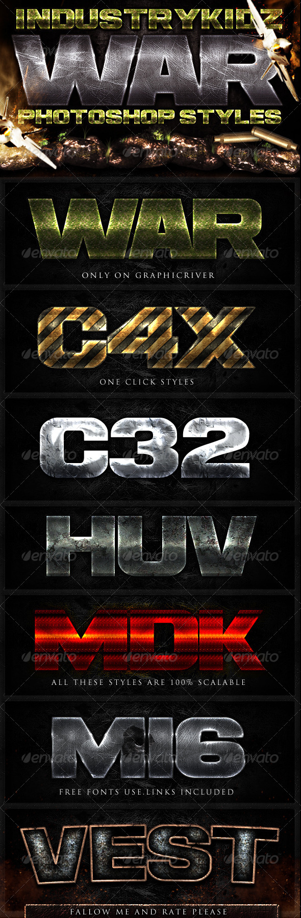 GraphicRiver War Photoshop Layer Styles 737528 GraphicRiver War Photoshop Layer Styles 737528
