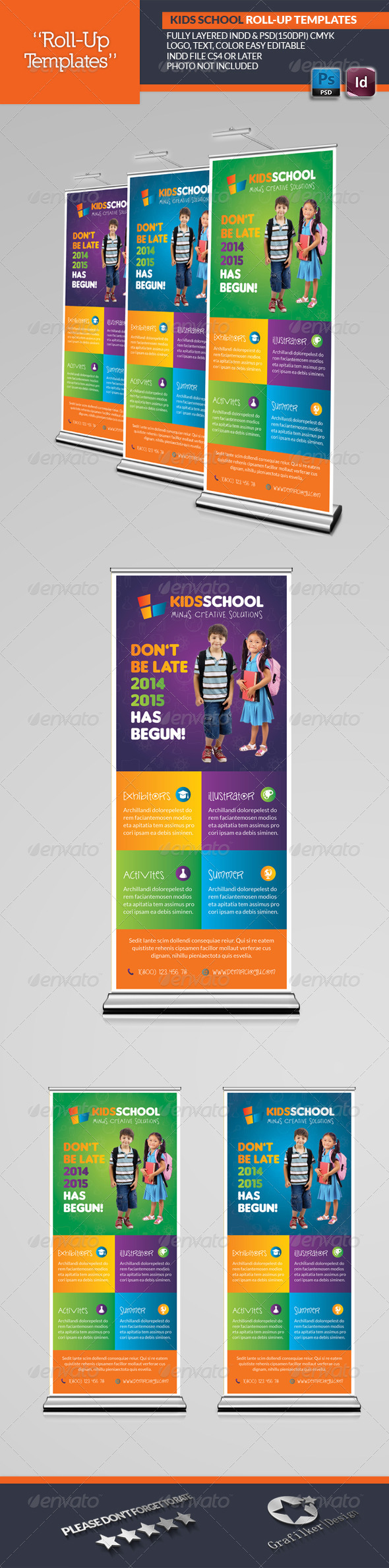GraphicRiver Kids School Roll-Up Templates 7040371 GraphicRiver Kids School Roll-Up Templates 7040371