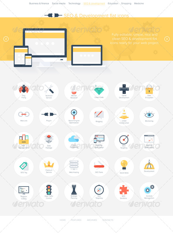GraphicRiver SEO Icons 7042518 GraphicRiver SEO Icons 7042518