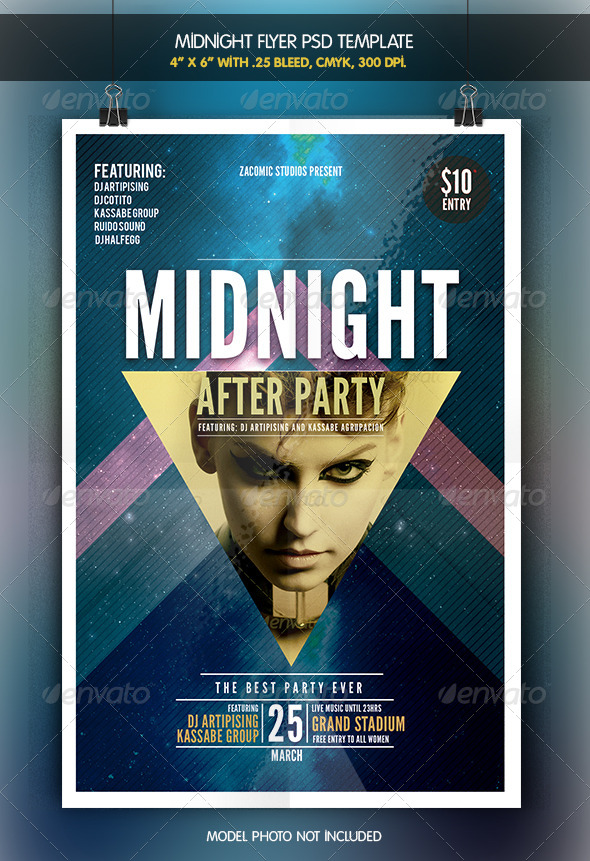 GraphicRiver Midnight After Party Flyer Template 7046485 GraphicRiver Midnight After Party Flyer Template 7046485