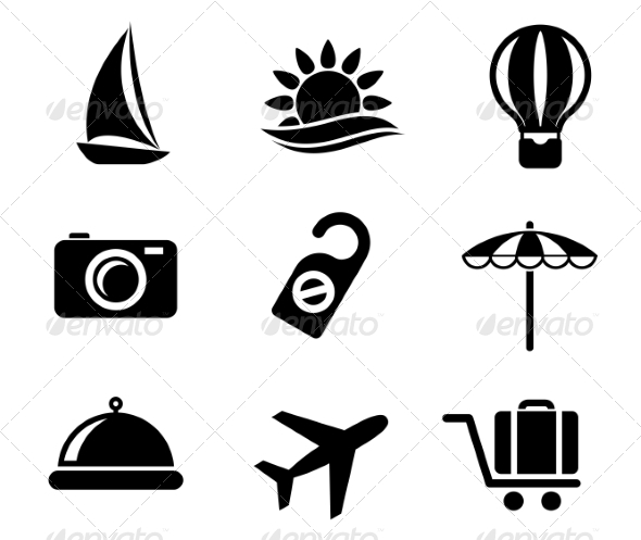 GraphicRiver Set of Travel and Tourism Icons 7049077 GraphicRiver Set of Travel and Tourism Icons 7049077