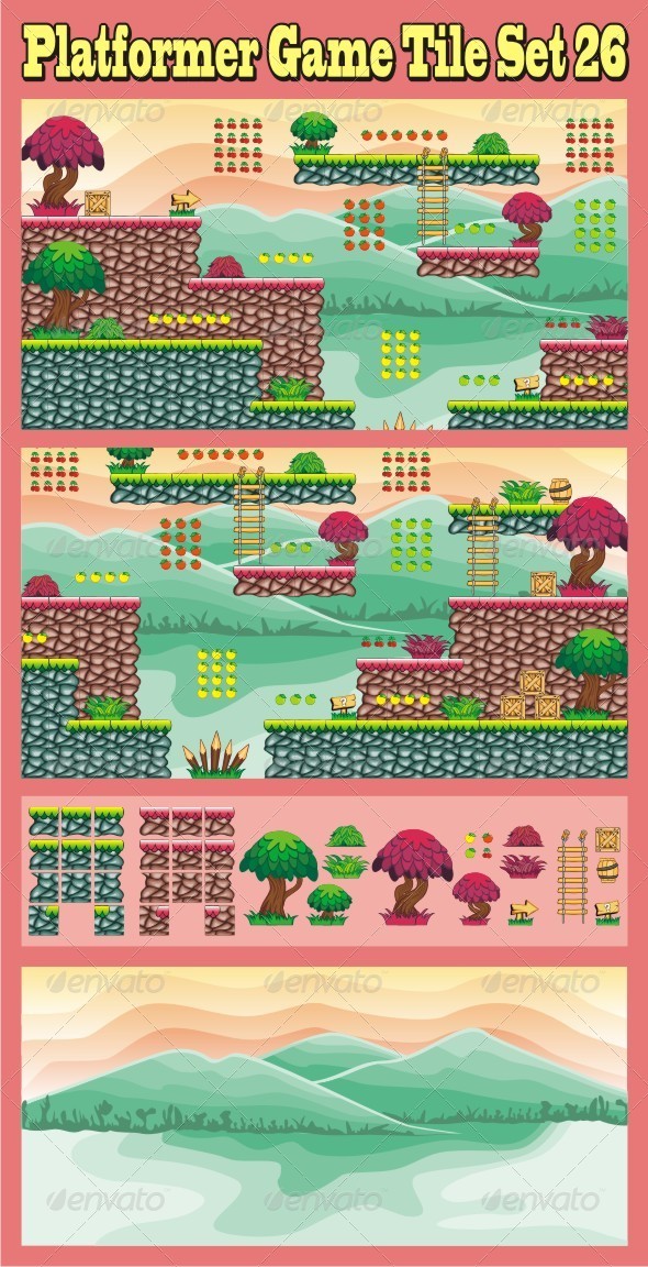 GraphicRiver Platformer Game Tile Set 26 7055388 GraphicRiver Platformer Game Tile Set 26 7055388
