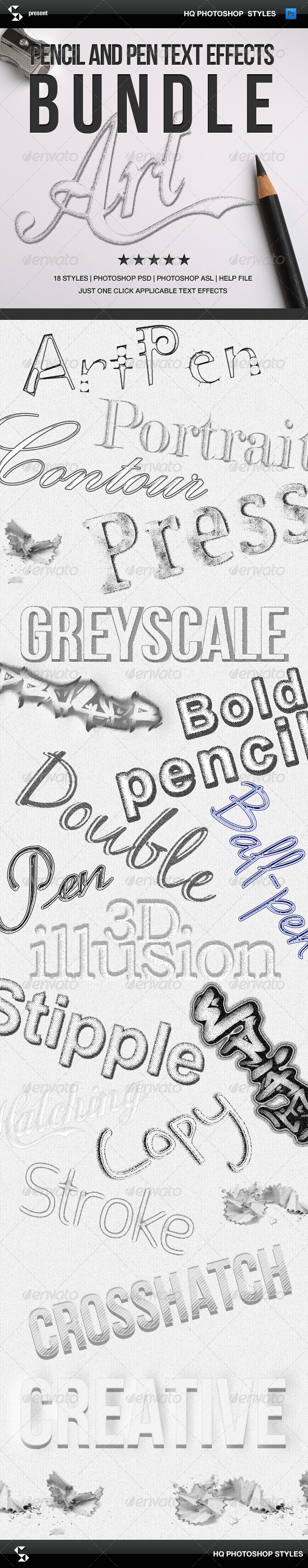 GraphicRiver Pencil Styles Bundle Pencil Art Text Effects 7055587 GraphicRiver Pencil Styles Bundle Pencil Art Text Effects 7055587