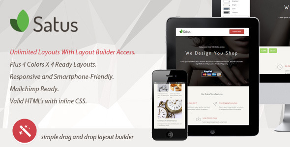 ThemeForest SATUS Responsive Email With Layout Builder 7055694 ThemeForest SATUS Responsive Email With Layout Builder 7055694