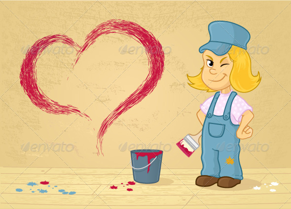 GraphicRiver Little Painter 7056058 GraphicRiver Little Painter 7056058