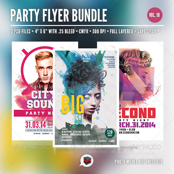 GraphicRiver Party Flyer Bundle Vol 10 7059049 GraphicRiver Party Flyer Bundle Vol 10 7059049