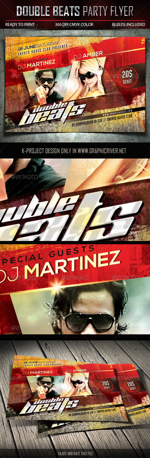 GraphicRiver Double Beats Party Flyer 7059644 GraphicRiver Double Beats Party Flyer 7059644