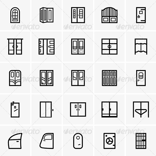 GraphicRiver Door Icons 7061278 GraphicRiver Door Icons 7061278