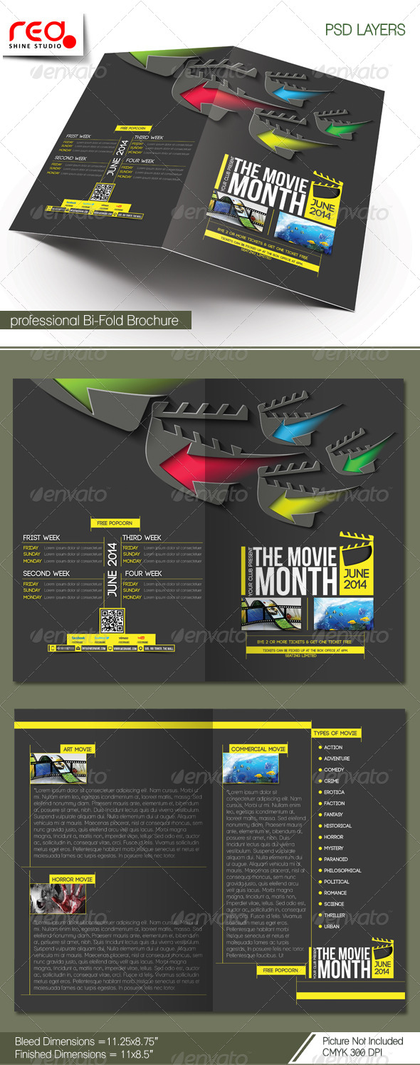 GraphicRiver The Movie Month Bi-fold Brochure Template 7065102 GraphicRiver The Movie Month Bi-fold Brochure Template 7065102