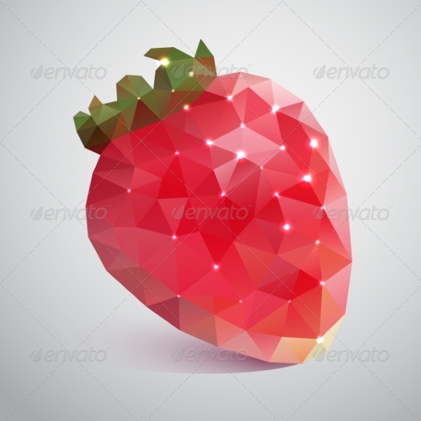 GraphicRiver Strawberries Made of Triangles 7066797 GraphicRiver Strawberries Made of Triangles 7066797