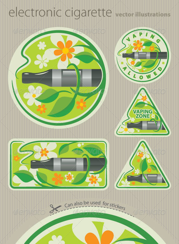 GraphicRiver Electronic Cigarette Illustrations 7067221 GraphicRiver Electronic Cigarette Illustrations 7067221