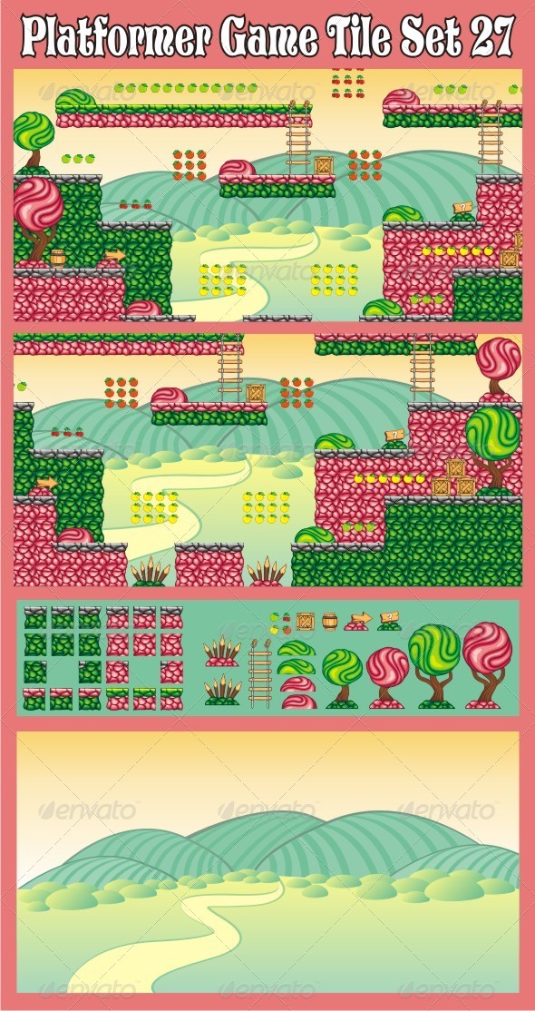 GraphicRiver Platformer Game Tile Set 27 7067427 GraphicRiver Platformer Game Tile Set 27 7067427