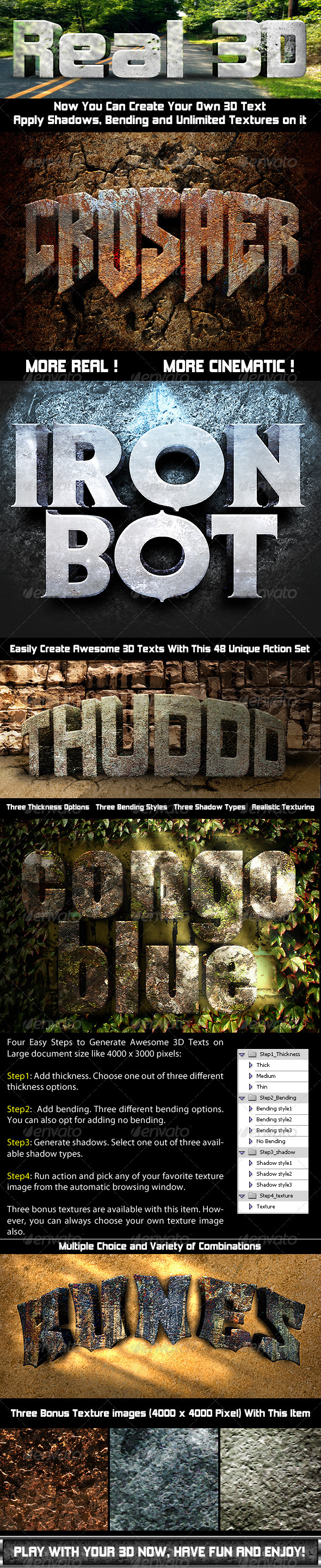 Photoshop Text Effect: Cinematic 3D Actions - Text Effects Actions