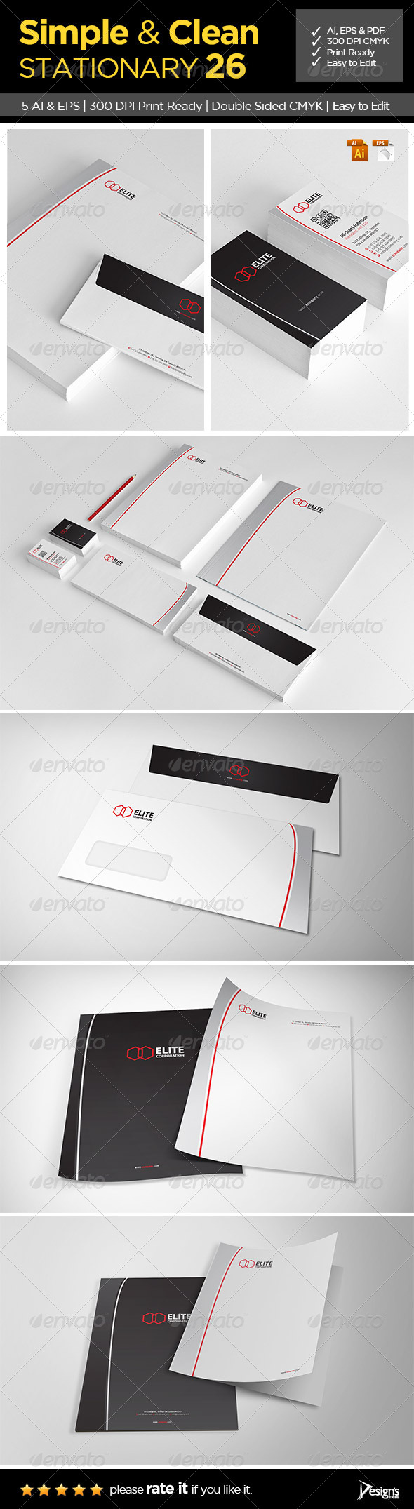 GraphicRiver Simple and Clean Stationary 26 7068801 GraphicRiver Simple and Clean Stationary 26 7068801