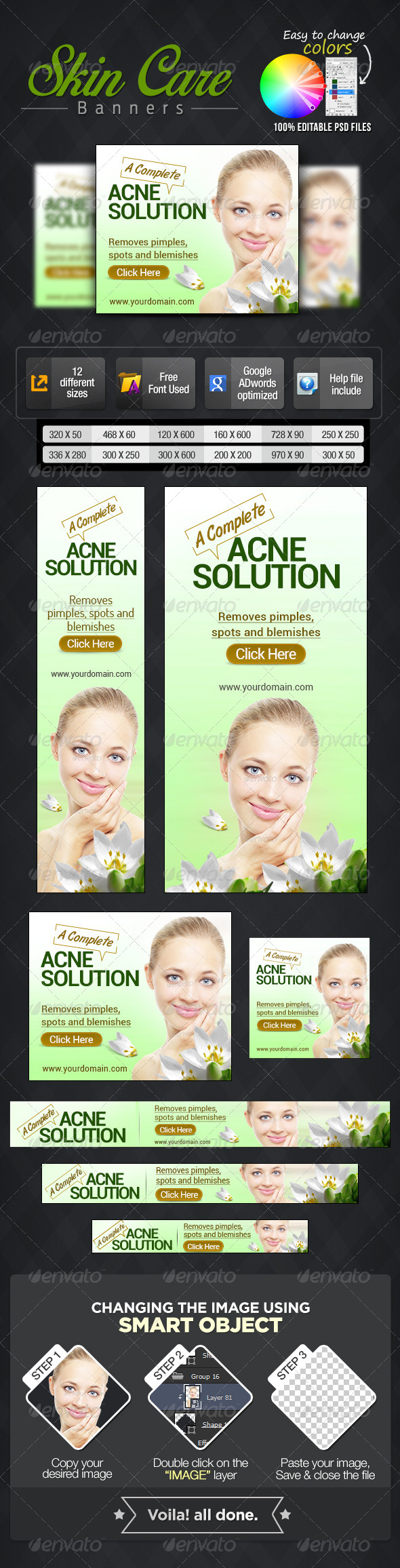 GraphicRiver Banner Set for Skin Care Products 7078867 GraphicRiver Banner Set for Skin Care Products 7078867