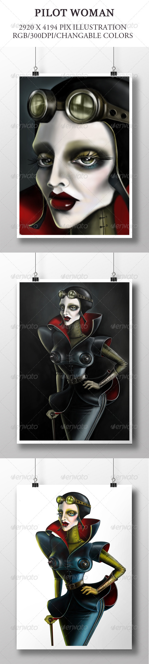 GraphicRiver Pilot Woman 7079432 GraphicRiver Pilot Woman 7079432