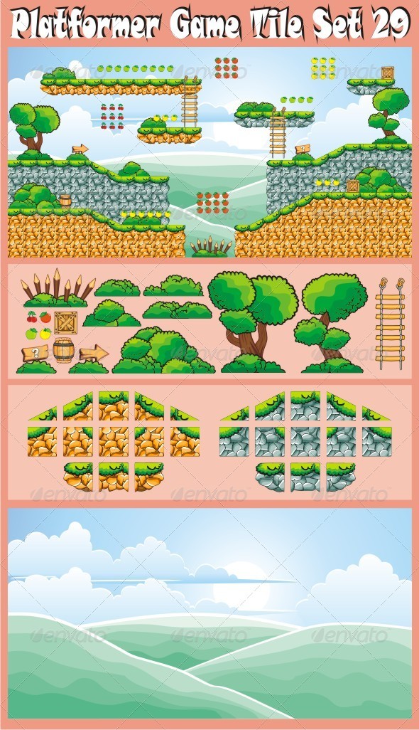 GraphicRiver Platformer Game Tile Set 29 7082010 GraphicRiver Platformer Game Tile Set 29 7082010