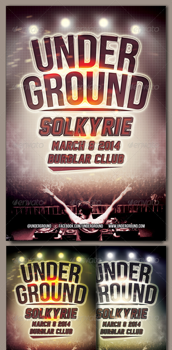 GraphicRiver Underground Flyer Template 7087108 GraphicRiver Underground Flyer Template 7087108