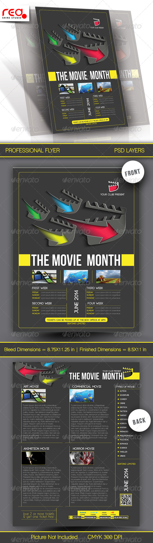 GraphicRiver The Movie Month Flyer Template 7089075 GraphicRiver The Movie Month Flyer Template 7089075