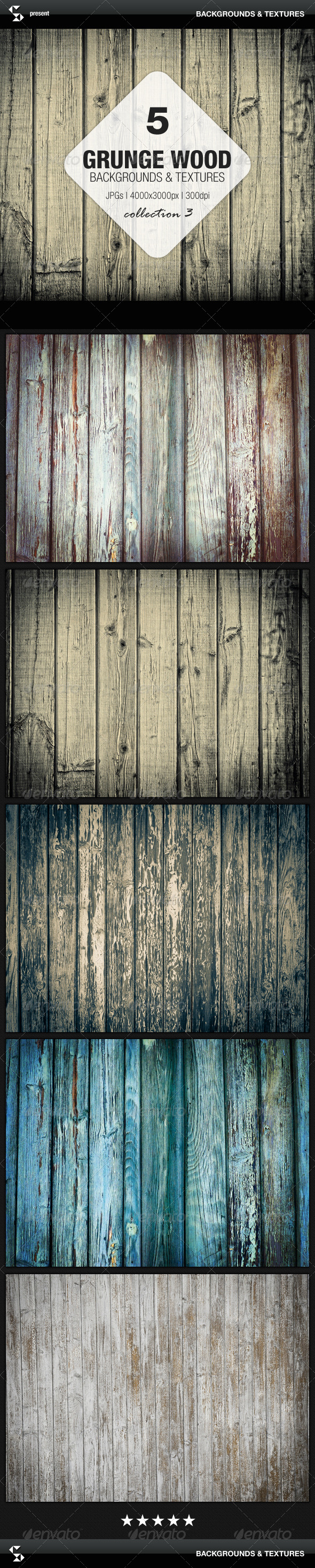GraphicRiver Grunge Wood Backgrounds Collection 3 7091612 GraphicRiver Grunge Wood Backgrounds Collection 3 7091612