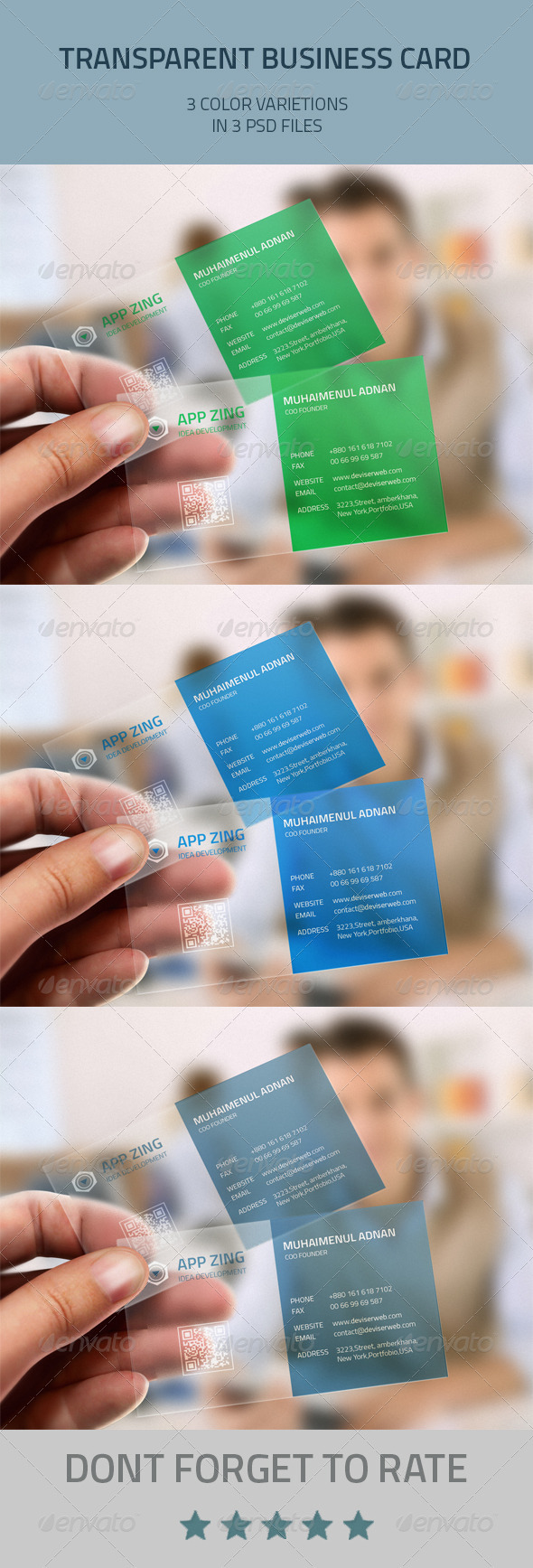 GraphicRiver Transparent Business Card 7092422 GraphicRiver Transparent Business Card 7092422