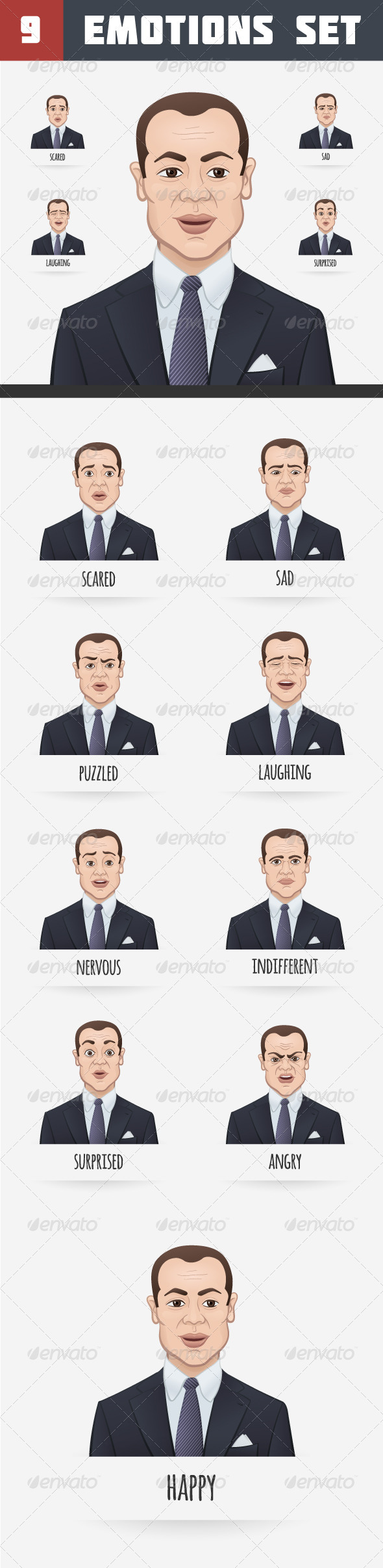 GraphicRiver Emotions of a Businessman 7096454 GraphicRiver Emotions of a Businessman 7096454