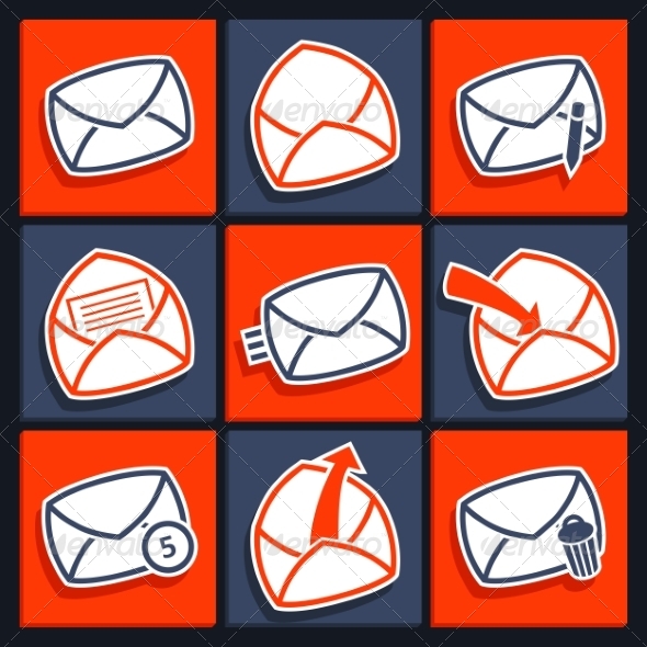 GraphicRiver Set of Icons for App Envelopes and Message 7097973 GraphicRiver Set of Icons for App Envelopes and Message 7097973