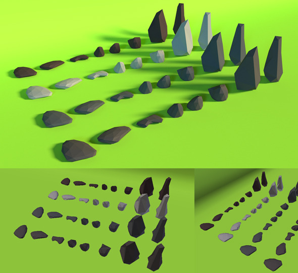 3DOcean LowPoly Stones Pack2 7103261 3DOcean LowPoly Stones Pack2 7103261